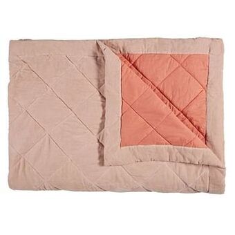 Leen Bakker KAAT Amsterdam plaid Ogibly - roze - 260x260 cm - Leen Bakker aanbieding