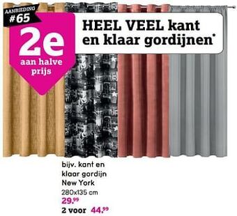 Leen Bakker Kant en klaar gordijn new york aanbieding