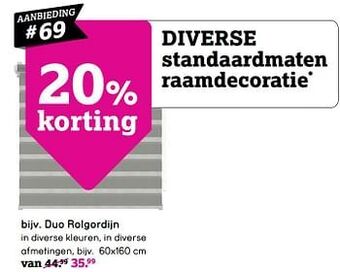 Leen Bakker Duo rolgordijn aanbieding