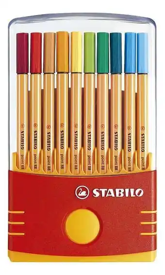 Dreamland STABILO viltstift Point 88 - 20 stuks rood aanbieding