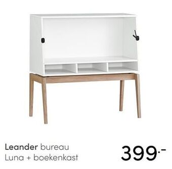 Baby & Tiener Leander bureau luna + boekenkast aanbieding
