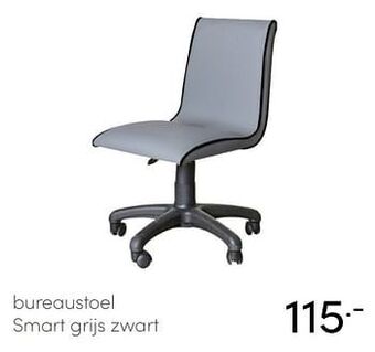 Baby & Tiener Bureaustoel smart grijs zwart aanbieding