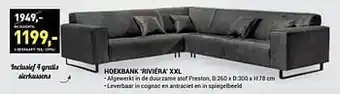 Hoekbank riviéra xxl