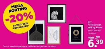 Leen Bakker Fotolijst aan ketting hanoi aanbieding