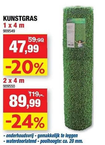 Hubo Kunstgras aanbieding