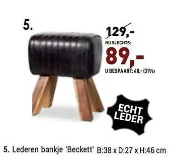 Lederen bankje beckett