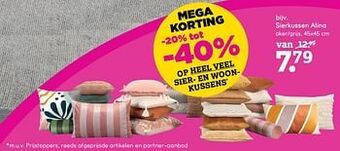 Leen Bakker Sierkussen alina aanbieding