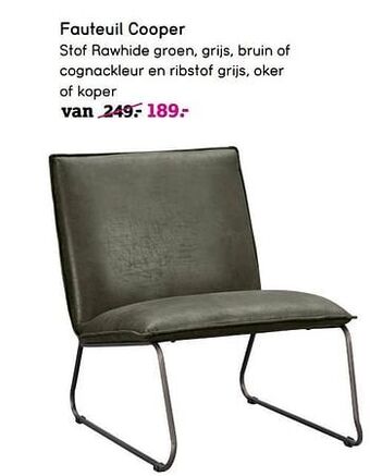 Leen Bakker Fauteuil cooper aanbieding