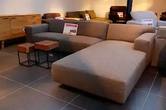 Deba Meubelen Hoekzetel VESTA - Melange antraciet Grijs aanbieding