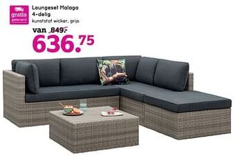Leen Bakker Loungeset malaga 4-delig aanbieding