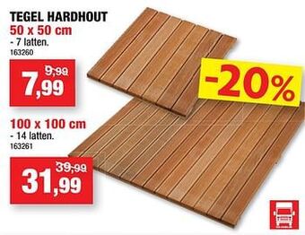 Hubo Tegel hardhout aanbieding