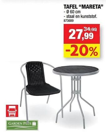 Hubo Tafel mareta aanbieding