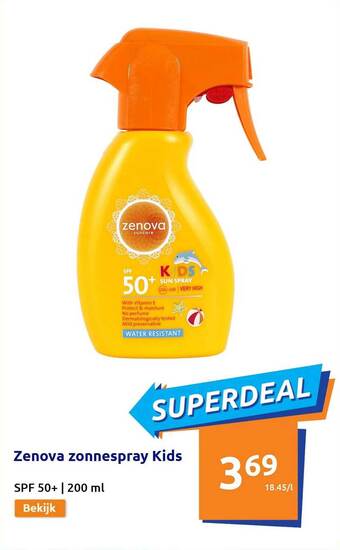 Action Zenova Zonnespray Kids aanbieding