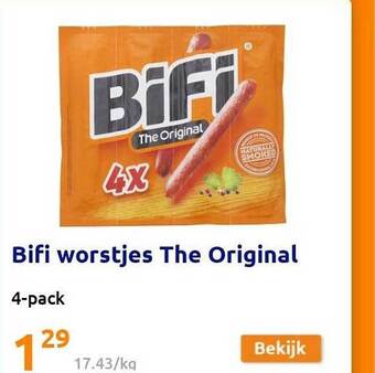 Action Bifi Worstjes The Original aanbieding