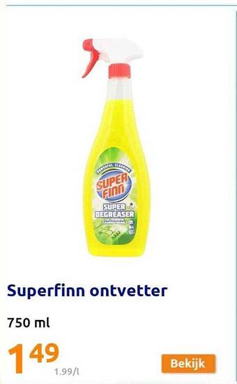 Action Superfinn Ontvetter aanbieding