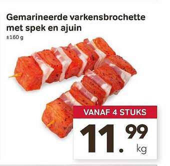 Bon Ap Gemarineerde Varkensbrochette Met Spek En Ajuin aanbieding