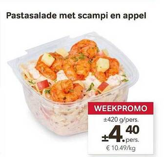 Bon Ap Pastasalade Met Scampi En Appel aanbieding