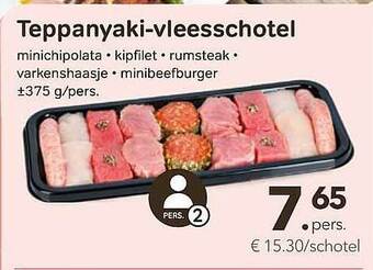 Bon Ap Teppanyaki Vleesschotel aanbieding