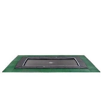 Brico Exit in-ground trampoline Dynamic met veiligheidstegels Freezone 305x519cm zwart aanbieding