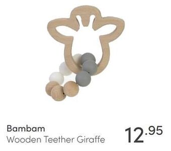 Bambam wooden teether giraffe