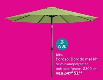 Parasol dorado met tilt