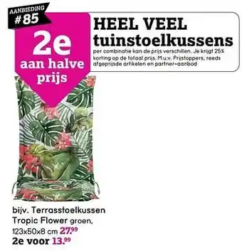 Terrasstoelkussen tropic flower