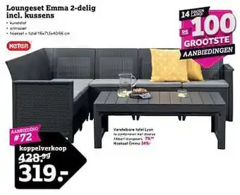 Leen Bakker Loungeset emma 2-delig incl. kussens aanbieding