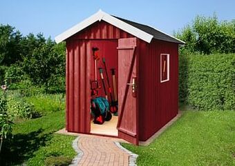 Brico Weka tuinhuis 348 GR2 rood 162x246cm aanbieding