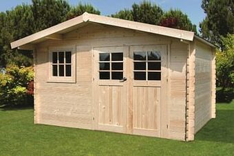 Brico Solid tuinhuis Salzburg hout 388x298cm aanbieding
