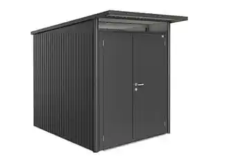 Brico Biohort tuinhuis AvantGarde A1 met dubbele deur donkergrijs 180x220cm aanbieding