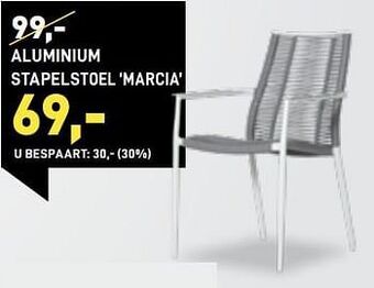 Aluminium stapelstoel marcia