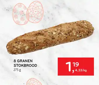 Alvo 8 Granen Stokbrood 275g aanbieding