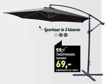 Zweefparasol havana