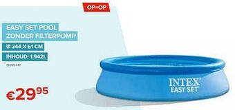Euroshop Easy set pool zonder filterpomp aanbieding