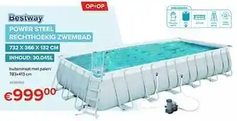Euroshop Power steel rechthoekig zwembad aanbieding