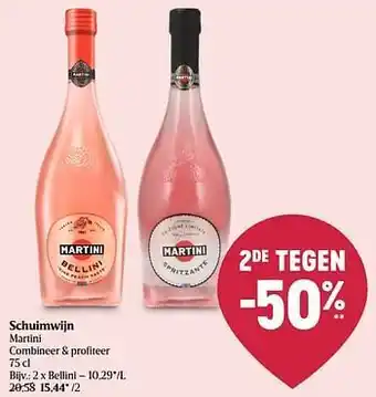 Delhaize Schuimwijn martini bellini aanbieding