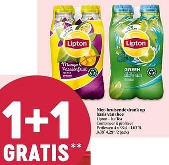 Delhaize Niet-bruisende drank op basis van thee lipton - ice tea aanbieding