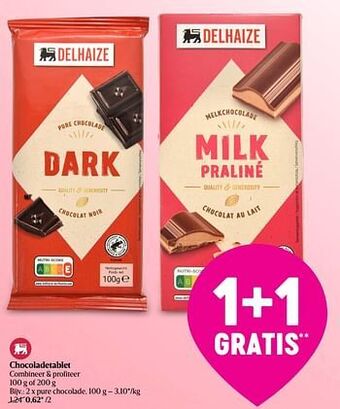 Delhaize Pure chocolade aanbieding