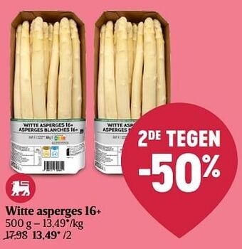 Delhaize Witte asperges 16+ aanbieding