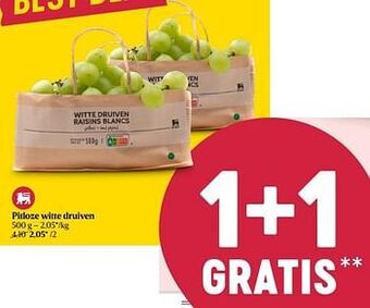 Delhaize Pitloze witte druiven aanbieding
