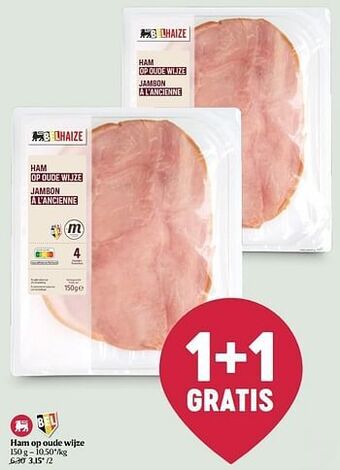 Delhaize Ham op oude wijze aanbieding