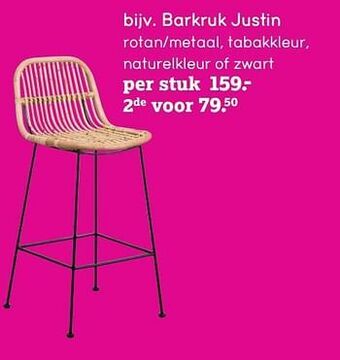 Leen Bakker Barkruk justin aanbieding