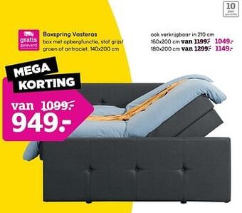 Leen Bakker Boxspring vasteras aanbieding