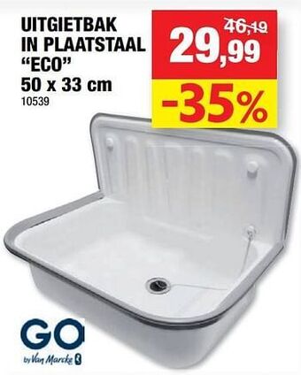 Hubo Uitgietbak in plaatstaal eco aanbieding