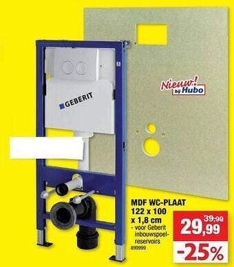 Hubo Mdf wc-plaat aanbieding