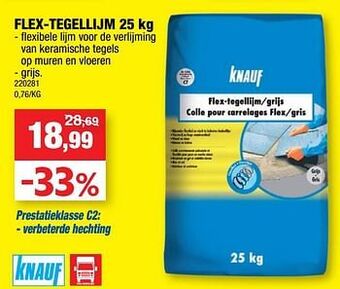 Hubo Flex-tegellijm aanbieding
