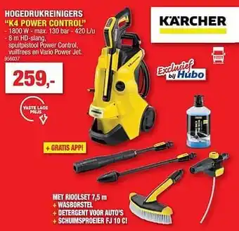 Hubo Kärcher hogedrukreinigers k4 power control aanbieding