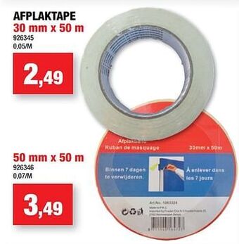Hubo Afplaktape aanbieding