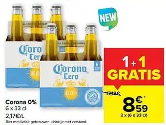 Carrefour Corona 0% aanbieding