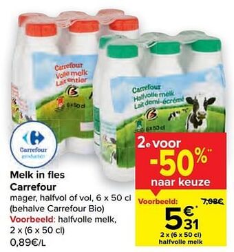 Carrefour Halfvolle melk aanbieding
